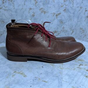 Cole Haan Curtis Mens Sz 13 Shoes Brown Red Leather Lace Up Comfort Chukka Boots